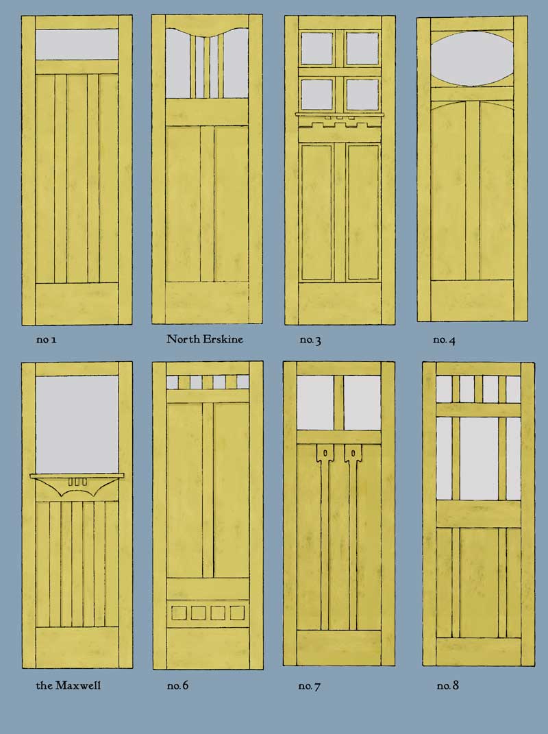 drawing of a handmade door